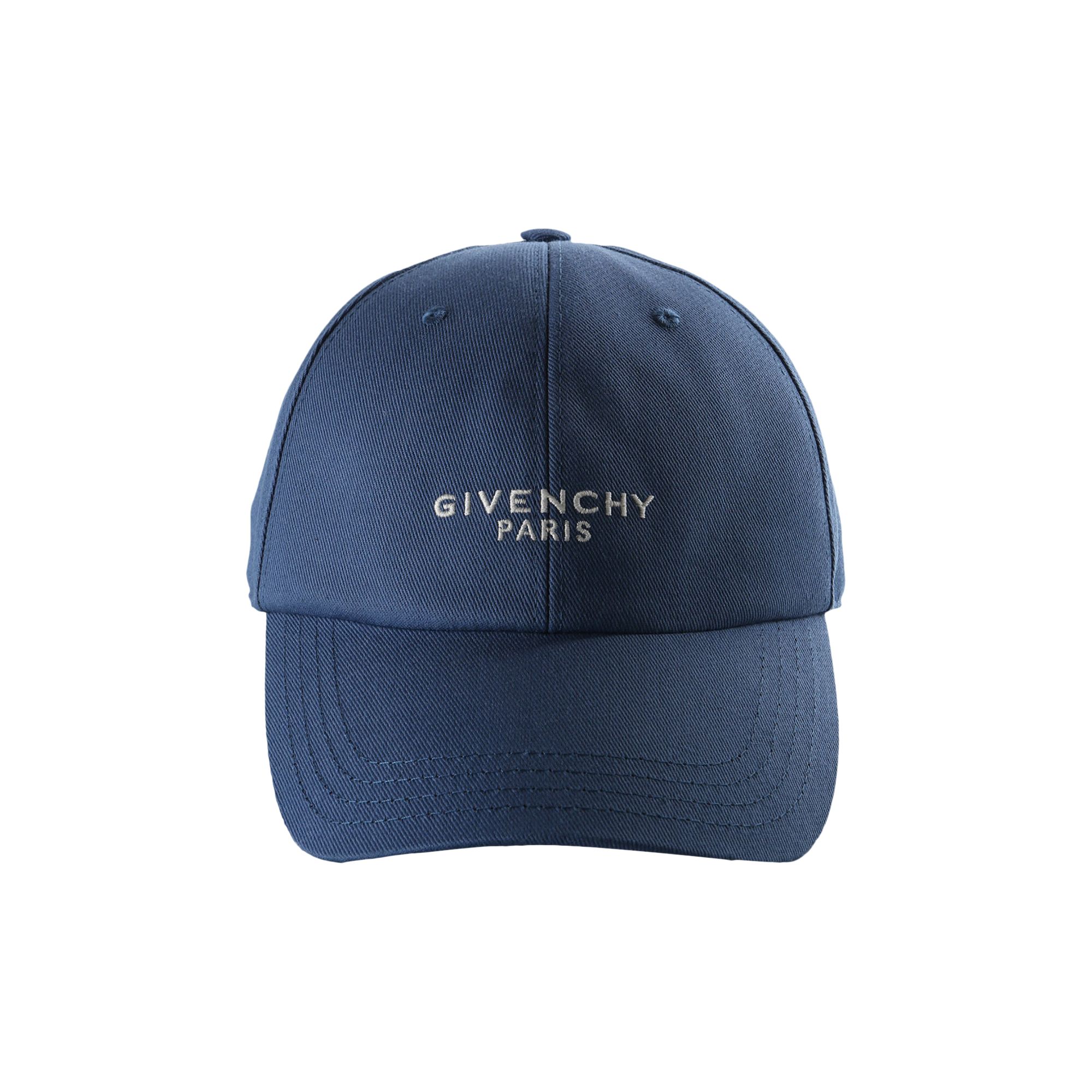 Pre-owned Givenchy Paris Curved Cap 'military Blue' | Men's Size Onesize