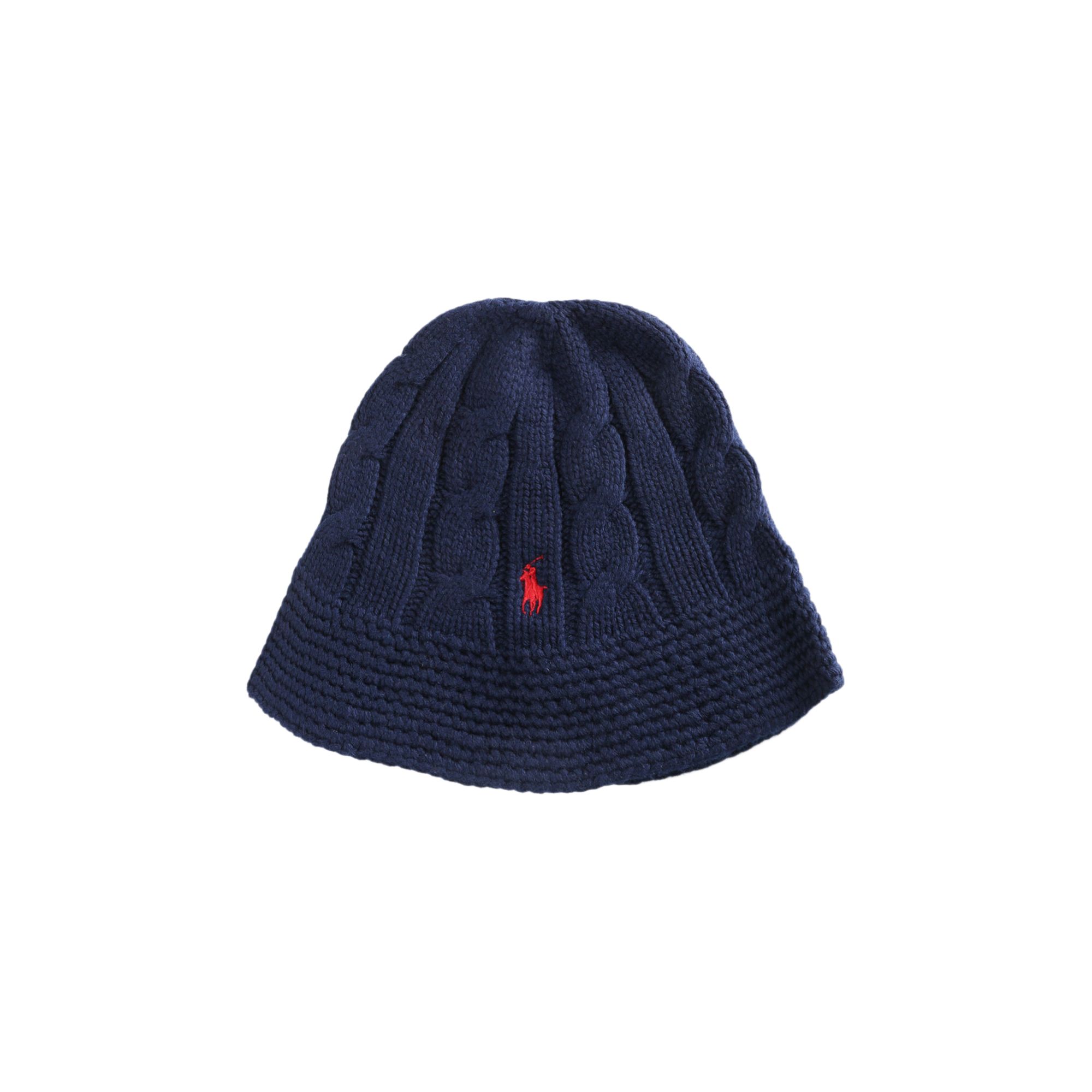Pre-owned Polo Ralph Lauren Cable Bucket Hat 'hunter Navy' | Blue | Women's Size Onesize