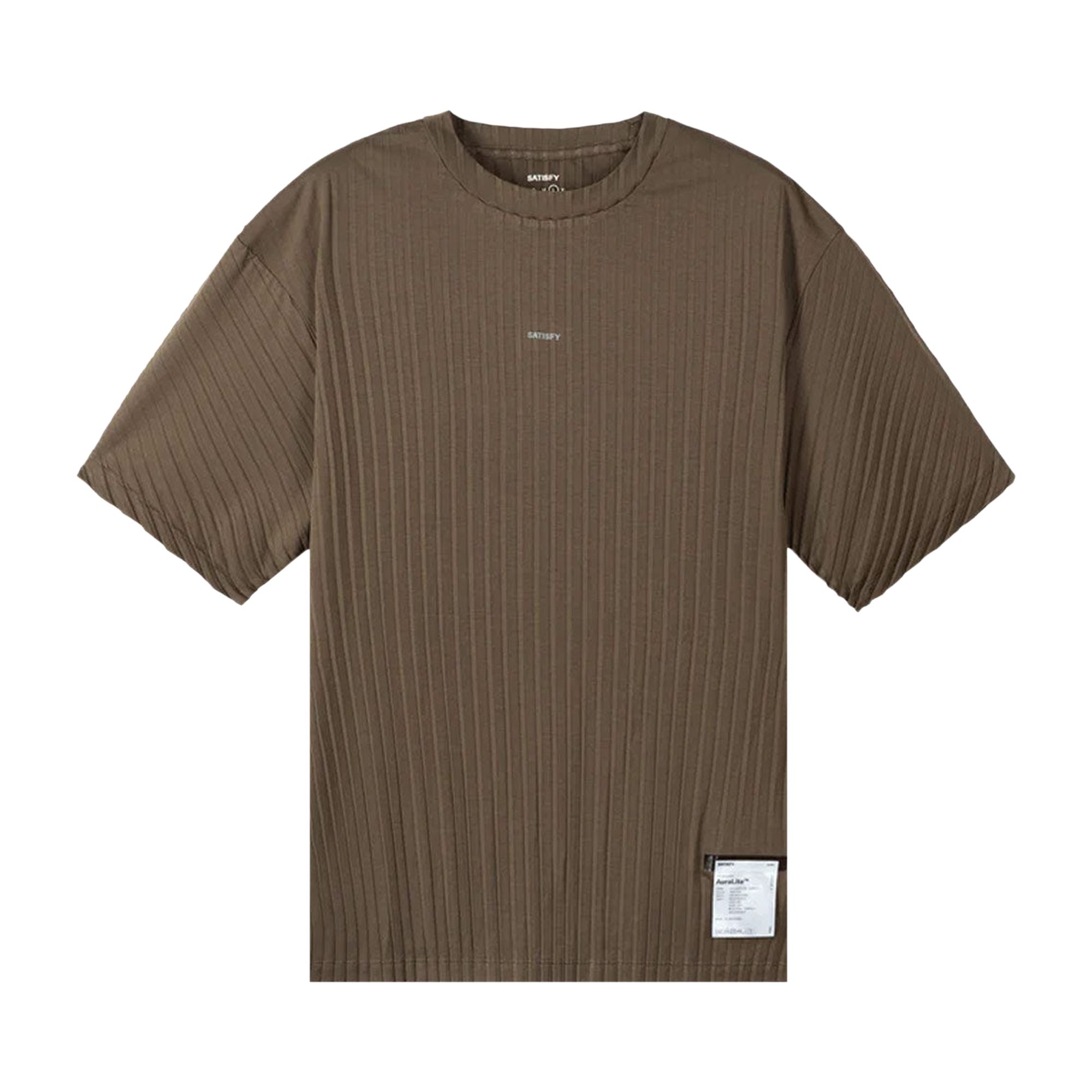 Pre-owned Satisfy Auralite Pleated T‑shirt 'olive' | Green | Men's Size S
