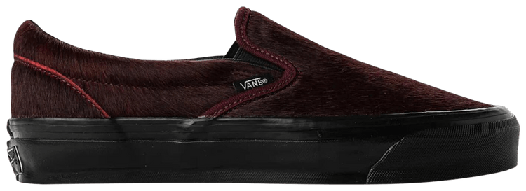 Vans Classic Slip On 98 LX Pony Hair Burgundy Black