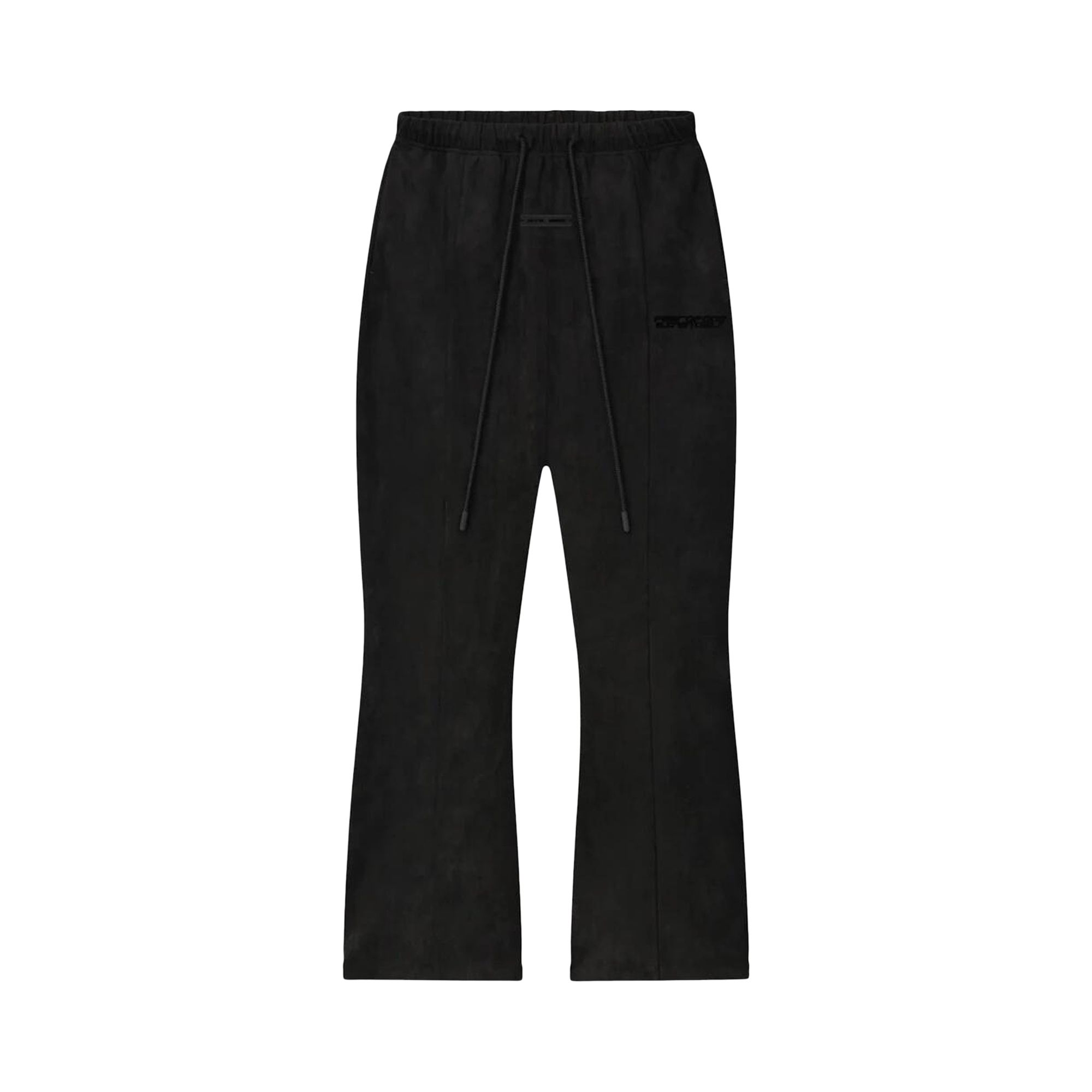 Pre-owned Essentials Fear Of God Suede Fleece Flare Pants 'vintage Black' | Men's Size Xs