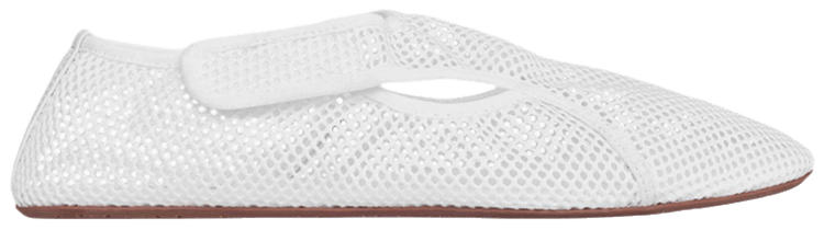 Alaia Wmns Fishnet Slipper Optic White