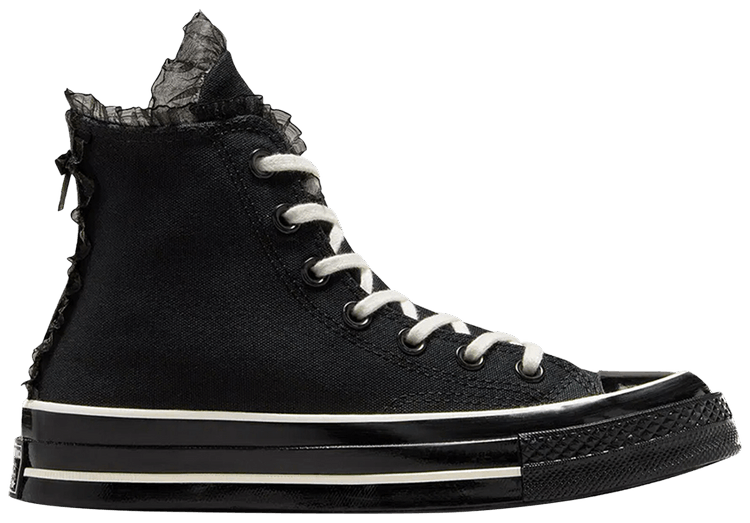 Converse Wmns Chuck 70 Hi Black Ruffles  Bows