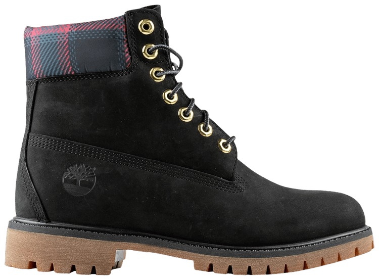 Timberland 6 Inch Premium Waterproof Boot Black Plaid