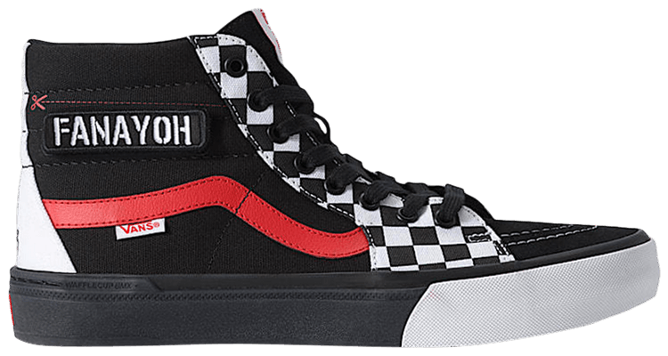 FANAYOH BMX x Vans Sk8 Hi Black White Red