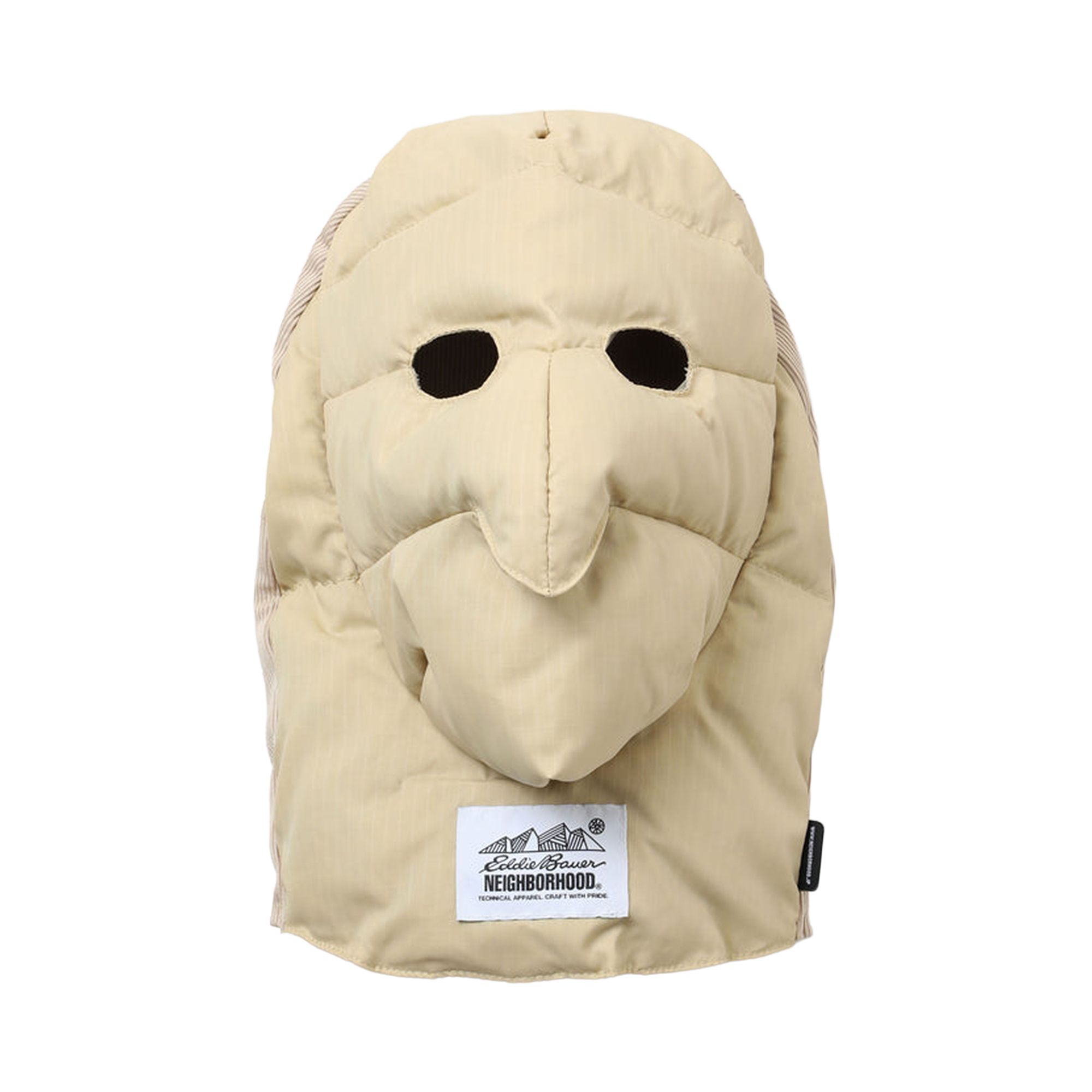 Pre-owned Neighborhood X Eddie Bauer Down Face Mask 'beige' | Tan | Men's Size Onesize In Brown