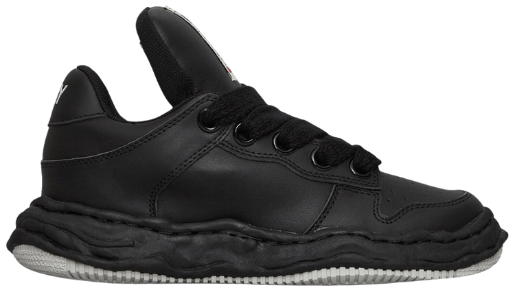 Maison Mihara Yasuhiro Wayne Low Leather Puffer   Black