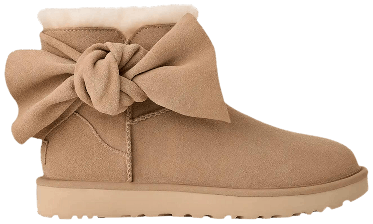 UGG Wmns Classic Mini Bow Sand