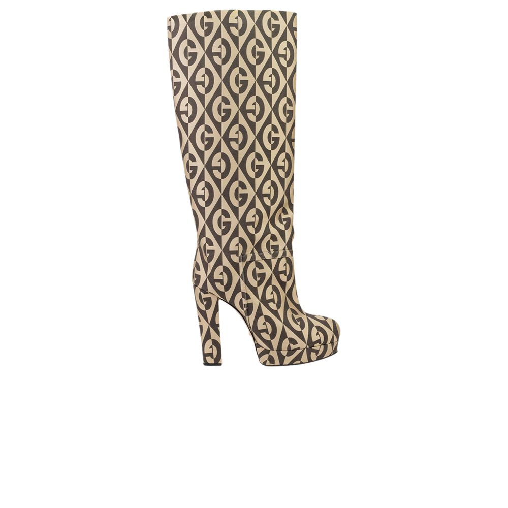 Gucci Wmns Mini Diamonds Knee High Boots 'Brown Beige' | Women's Size 6 - 595628-HSV002062