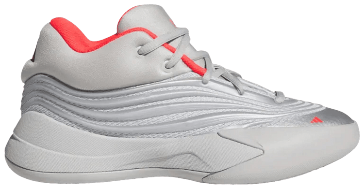 adidas Dame 10 J Silver Metallic Lucid Red