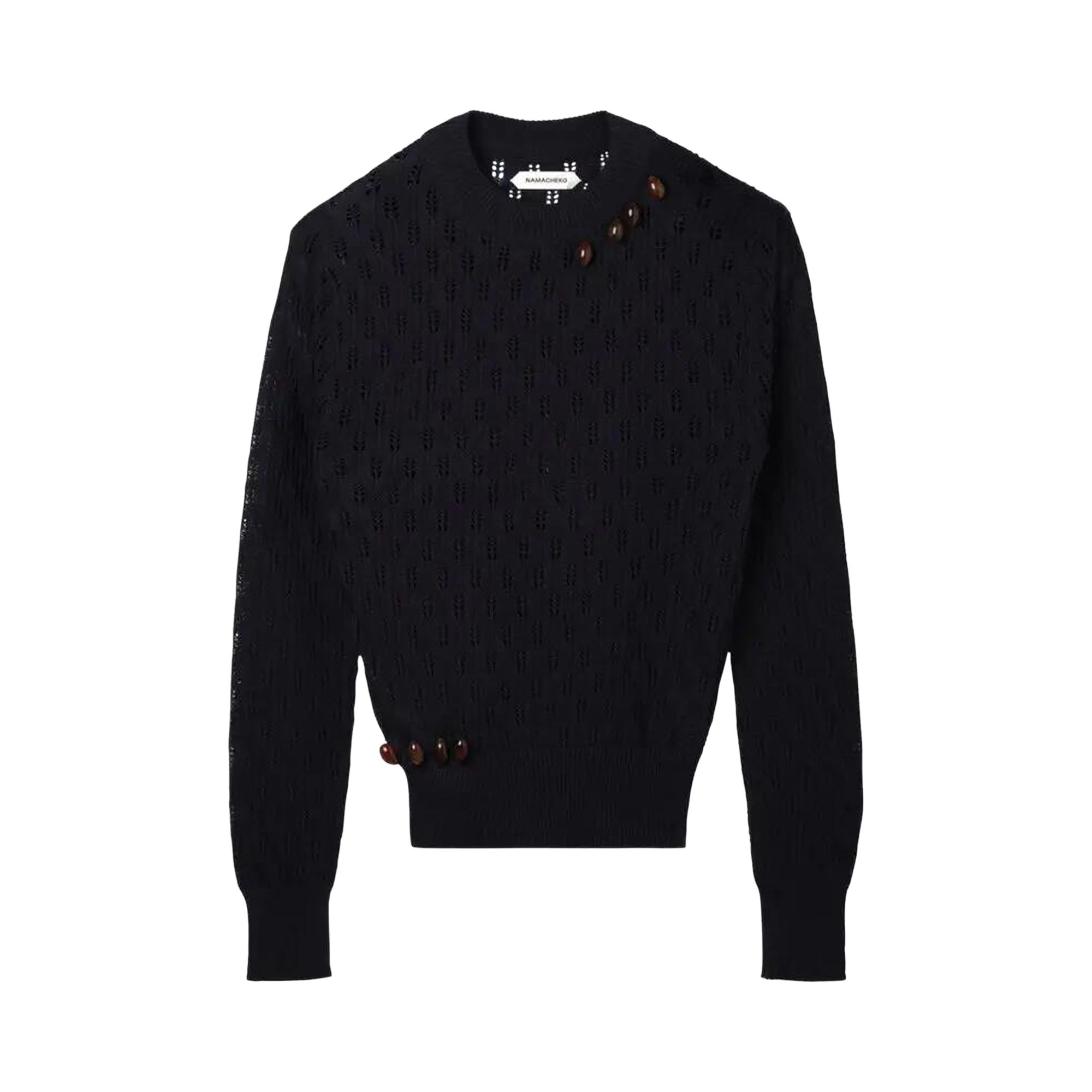 Pre-owned Namacheko Nissan Textured Crewneck Sweater 'black' | Men's Size L