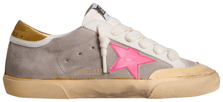 Golden Goose Wmns Superstar Suede Sneaker Dove Milk Fuchsia