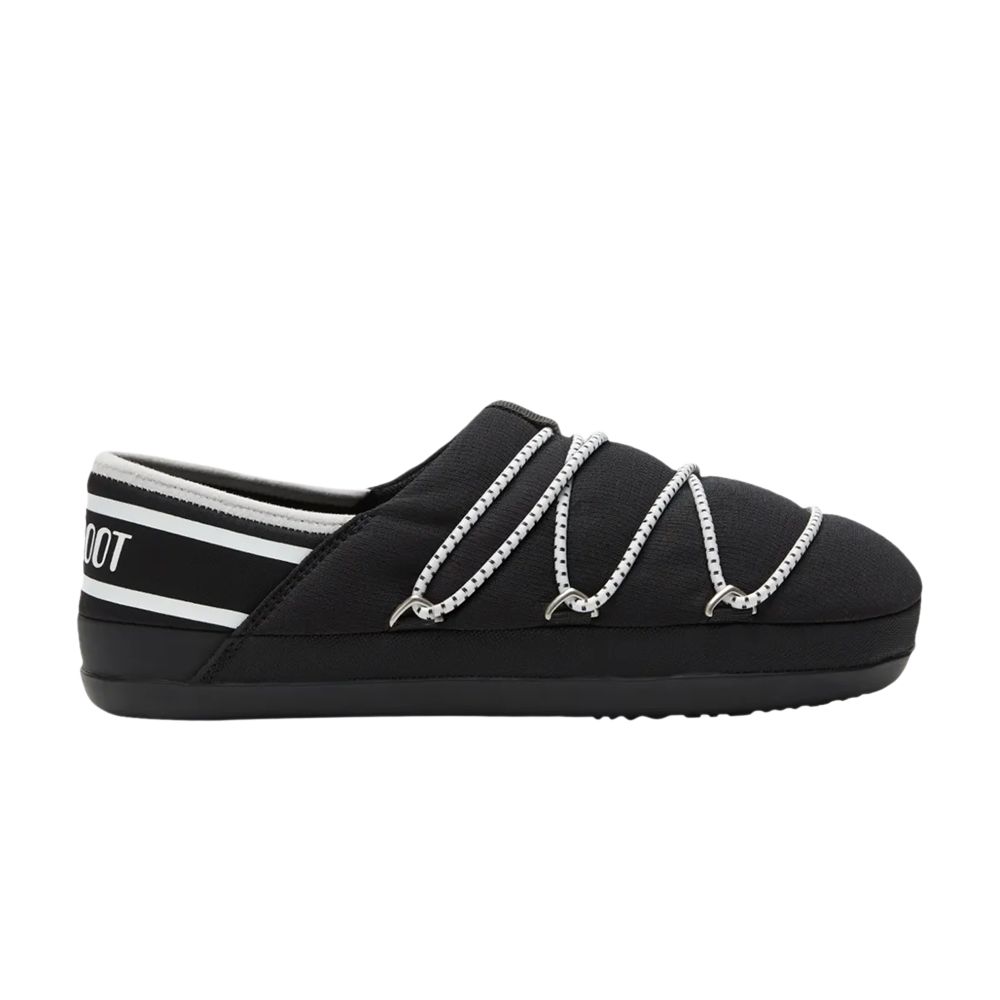Pre-owned Moon Boot Icon Slipper 'black' | Men's Size 37