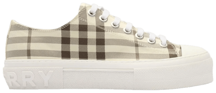 Burberry Wmns Training Jack Check Sneaker Light Beige