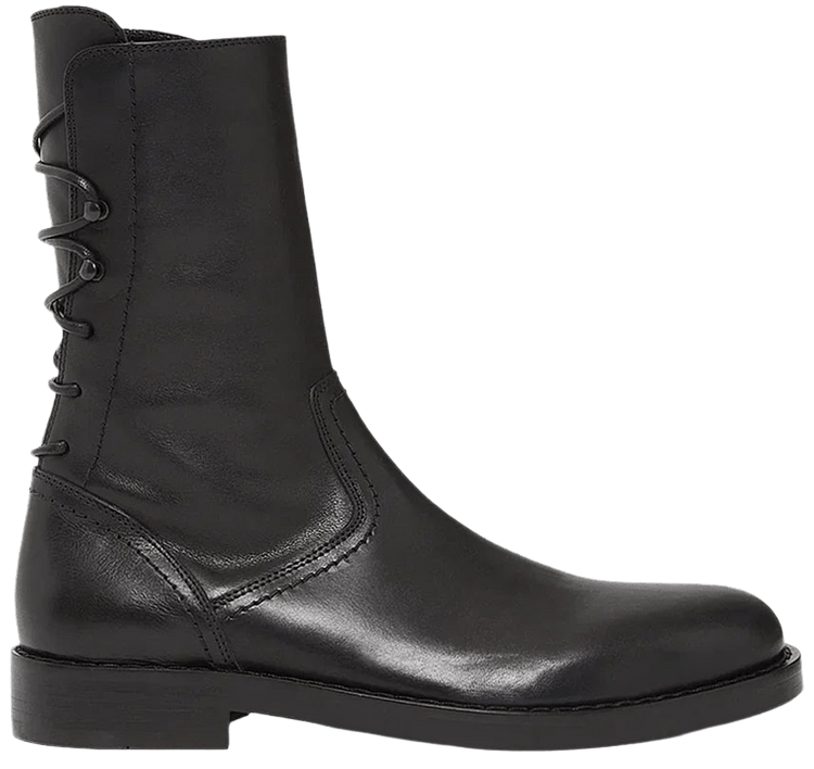 Ann Demeulemeester Heiko Laced Back Ankle Boot Black