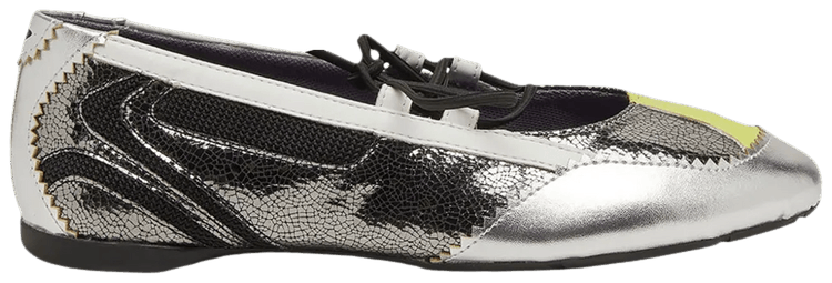 Wmns Diesel D Mile Lace Up Ballerina Silver