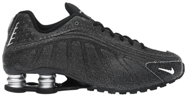 Nike Shox R4 Black Distressed Leather