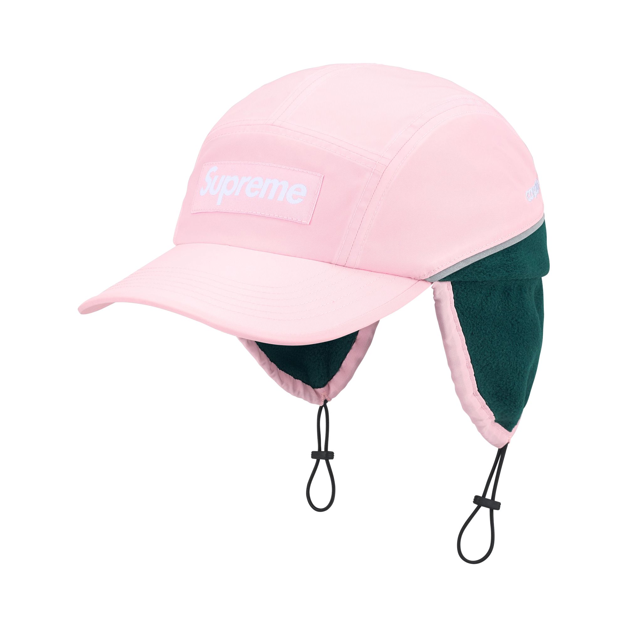 Pre-owned Supreme Polartec Lined Packable Earflap Camp Cap 'pink' | Men's Size Onesize