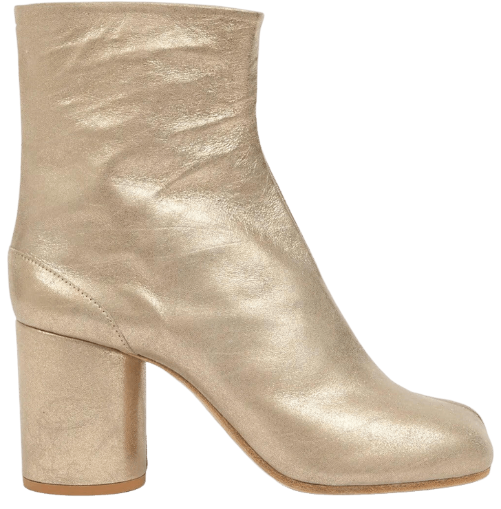 Maison Margiela Wmns Tabi Ankle Boot Cream Gold