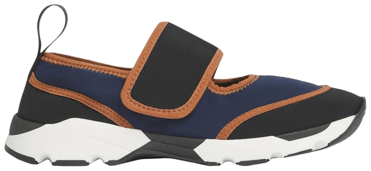 Marni Wmns lycra Mary Jane Running Sneaker Navy Black Brown