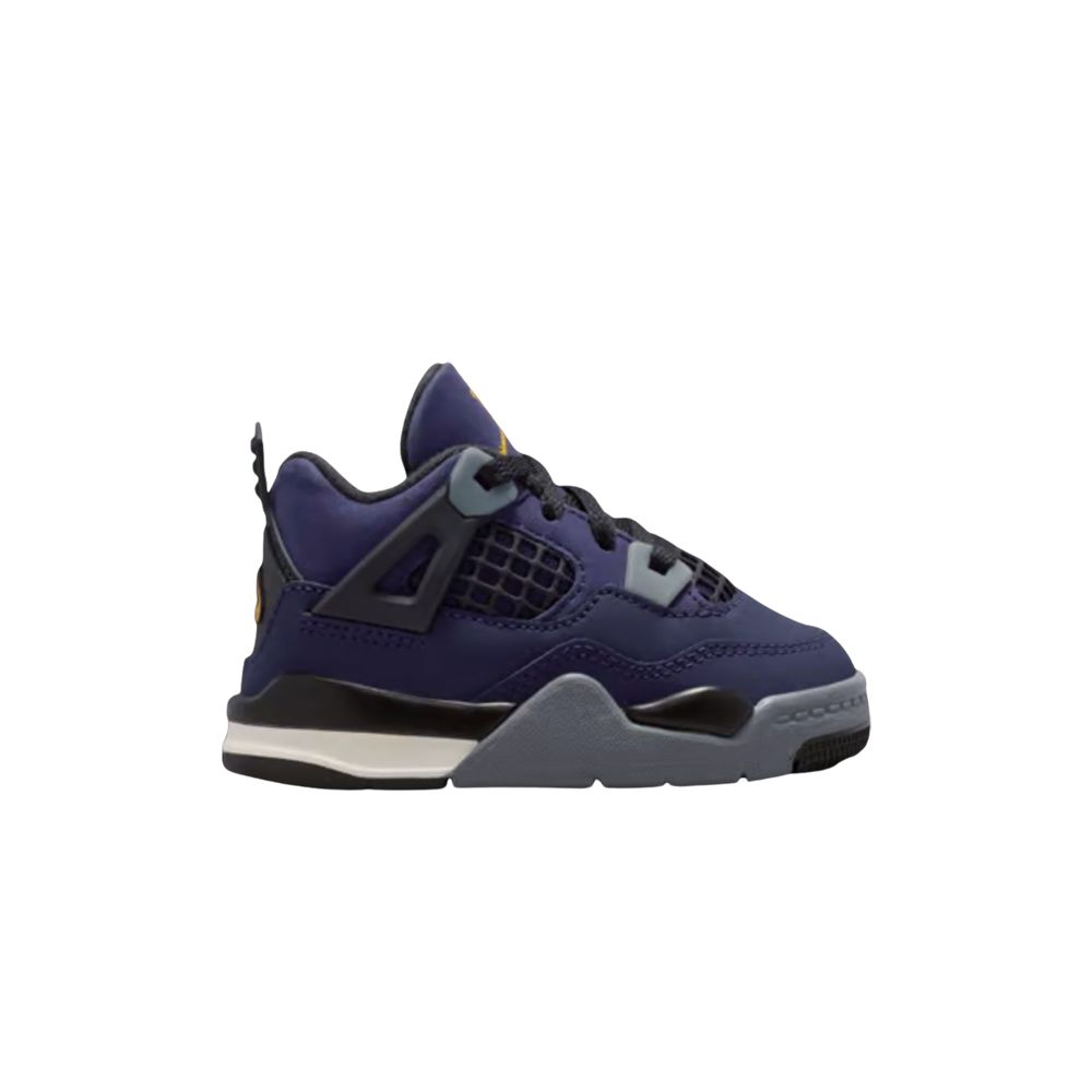 Air Jordan 4 Retro TD 'Lakers' | Purple | Infant Size 4 - IB4387-500