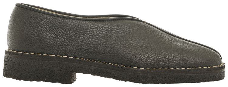 Lemaire Wmns Piped Crepe Slippers Dark Brown