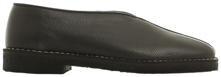 Lemaire Piped Crepe Slippers Dark Brown