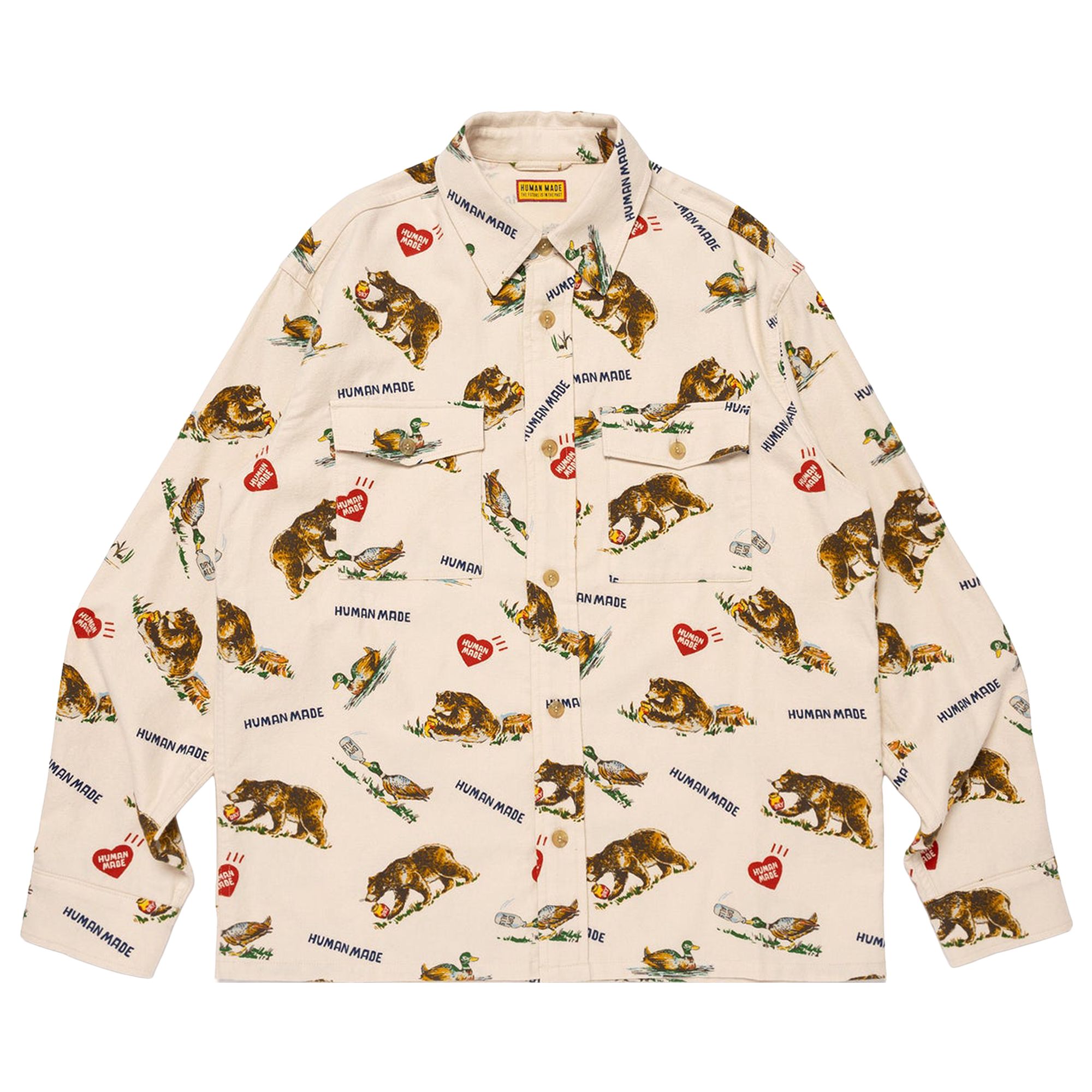 Pre-owned Human Made Flannel Shirt 'white' | Men's Size M