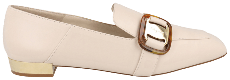 Ferragamo Wmns Wang Leather Loafer White