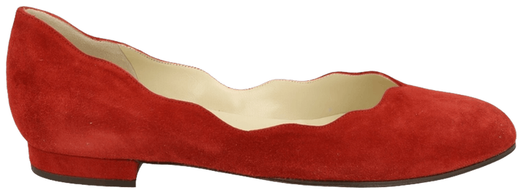 Ferragamo Wmns Turchina 1960 Suede Ballet Flat Red