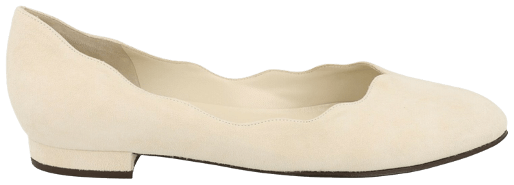 Ferragamo Wmns Turchina 1960 Suede Ballet Flat White