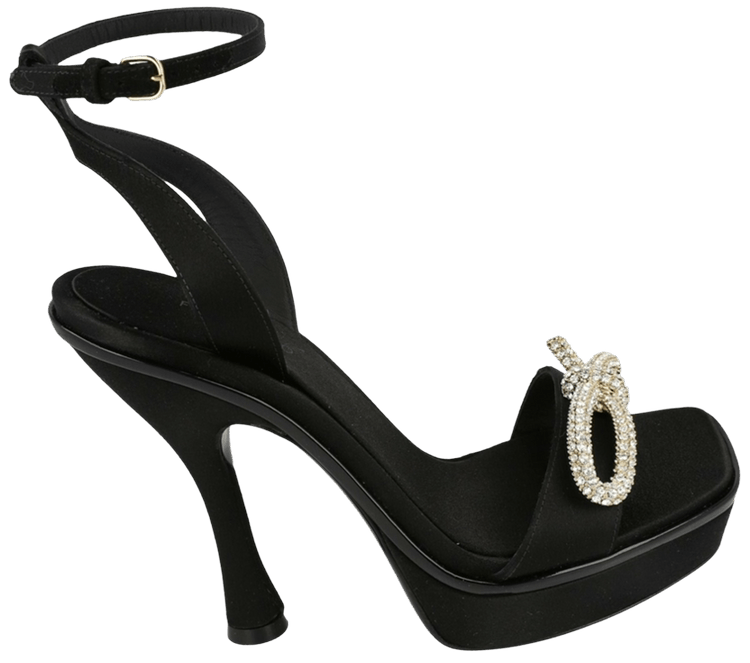 Ferragamo Wmns Satin Allison X5 Sandal Black