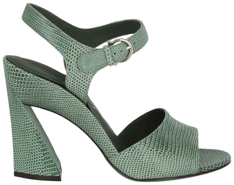 Ferragamo Wmns Aede Leather Sandal Green