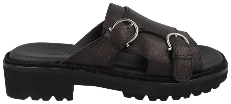 Ferragamo Girby Leather Slide Black