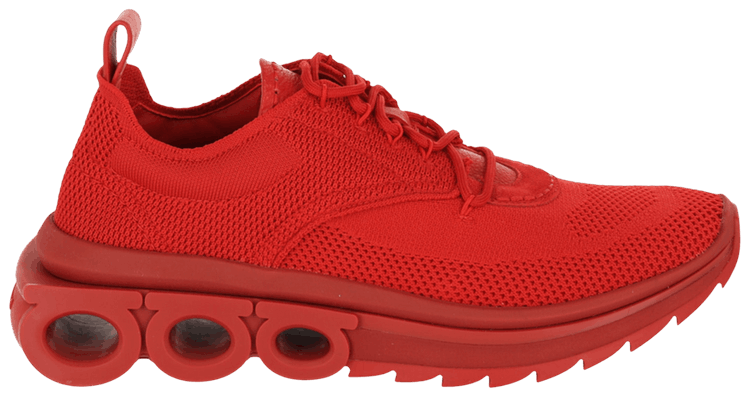 Ferragamo Nima Knit Sneaker Red
