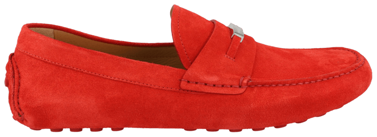 Ferragamo Grenoble Suede Driver Red