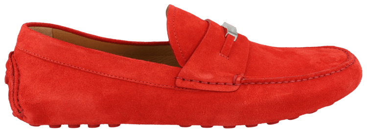 Ferragamo Grenoble Suede Driver Red