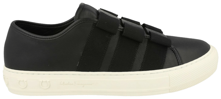 Ferragamo Wmns Nataly Calfskin Leather Low Top Black