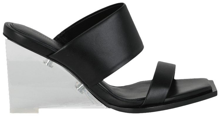 Alexander McQueen Wmns Shard Leather Sandal Black