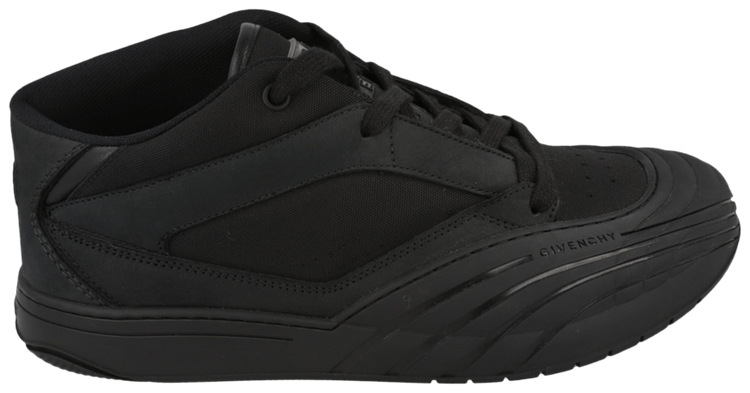 Givenchy Suede Trimmed Mid Top Sneaker Black