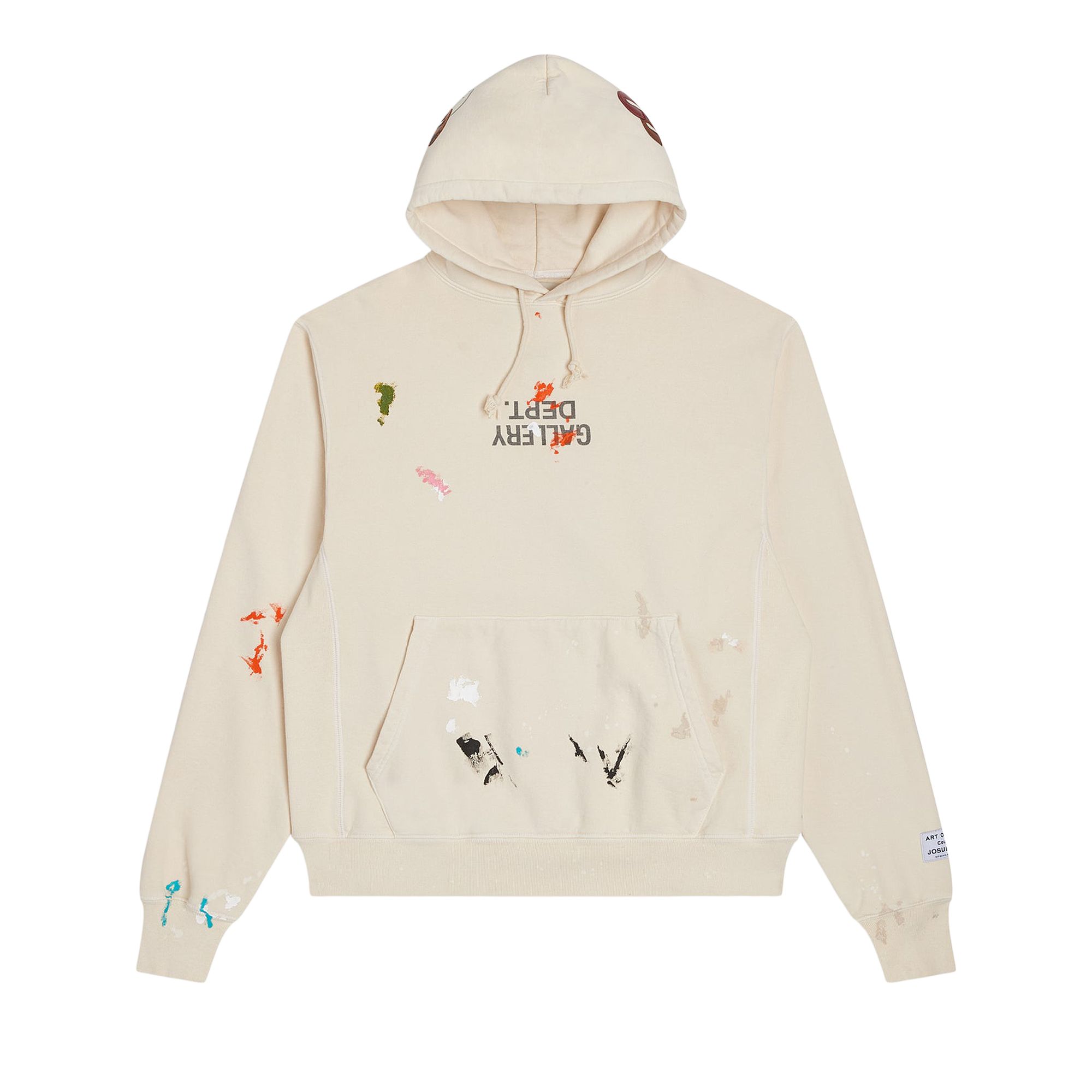 Pre-owned Gallery Dept. Painted G-patch Fucked Up Logo Hoodie 'cream' | Men's Size L In White