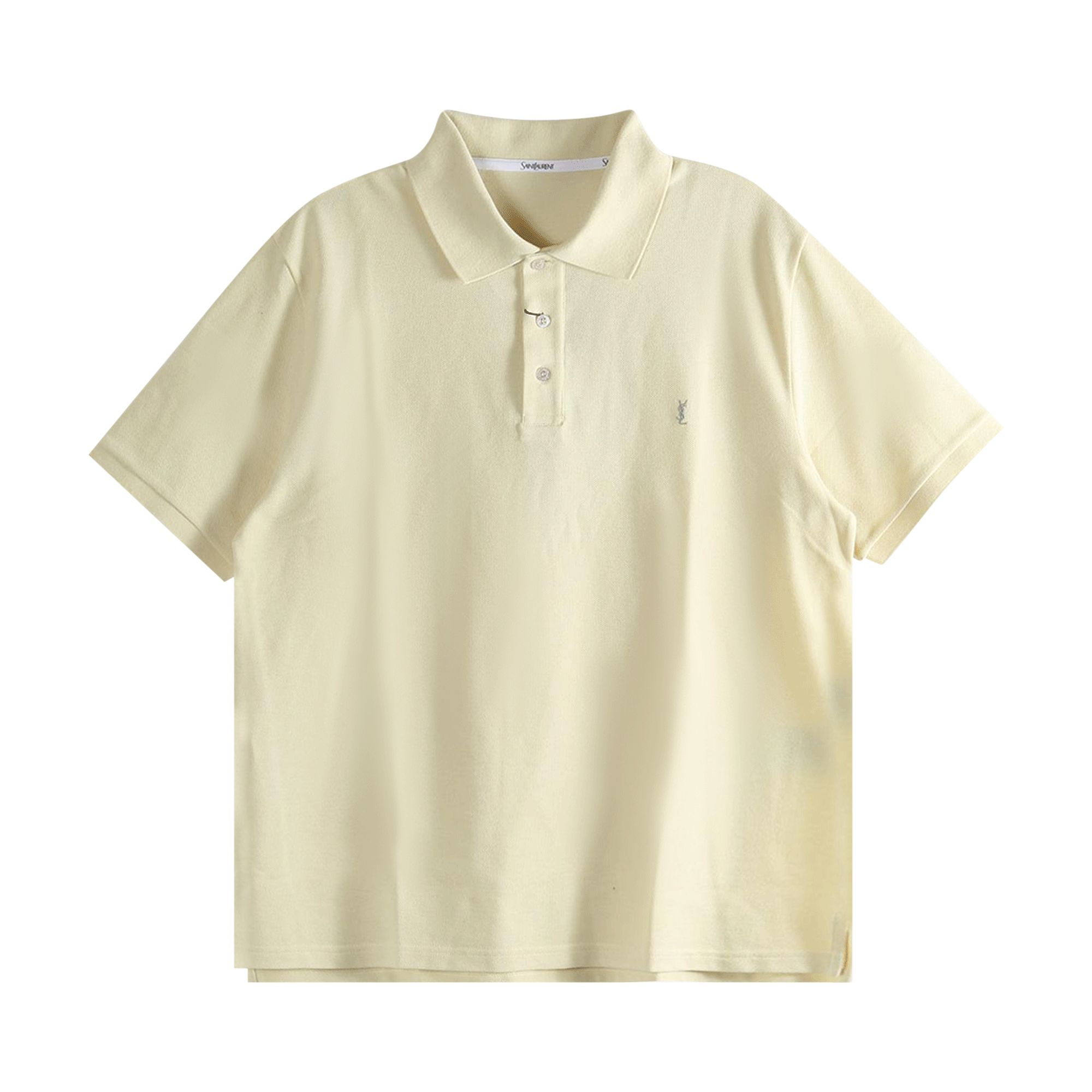 Pre-owned Saint Laurent Classique Bande Polo 'jonquille/vert' | Green | Men's Size L