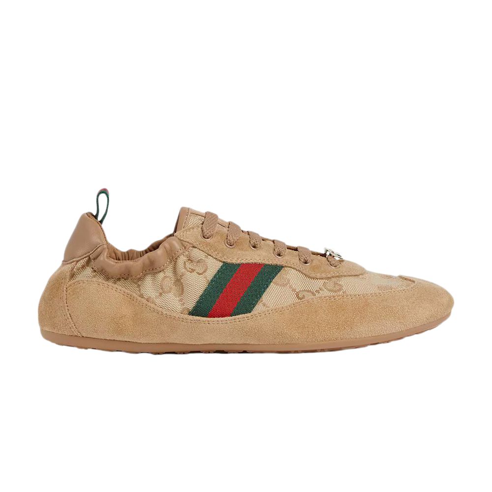 Gucci Wmns Shift Sneaker 'Sundial Green Red' | Tan | Women's Size 6.5 - 857963-AAF10-9845