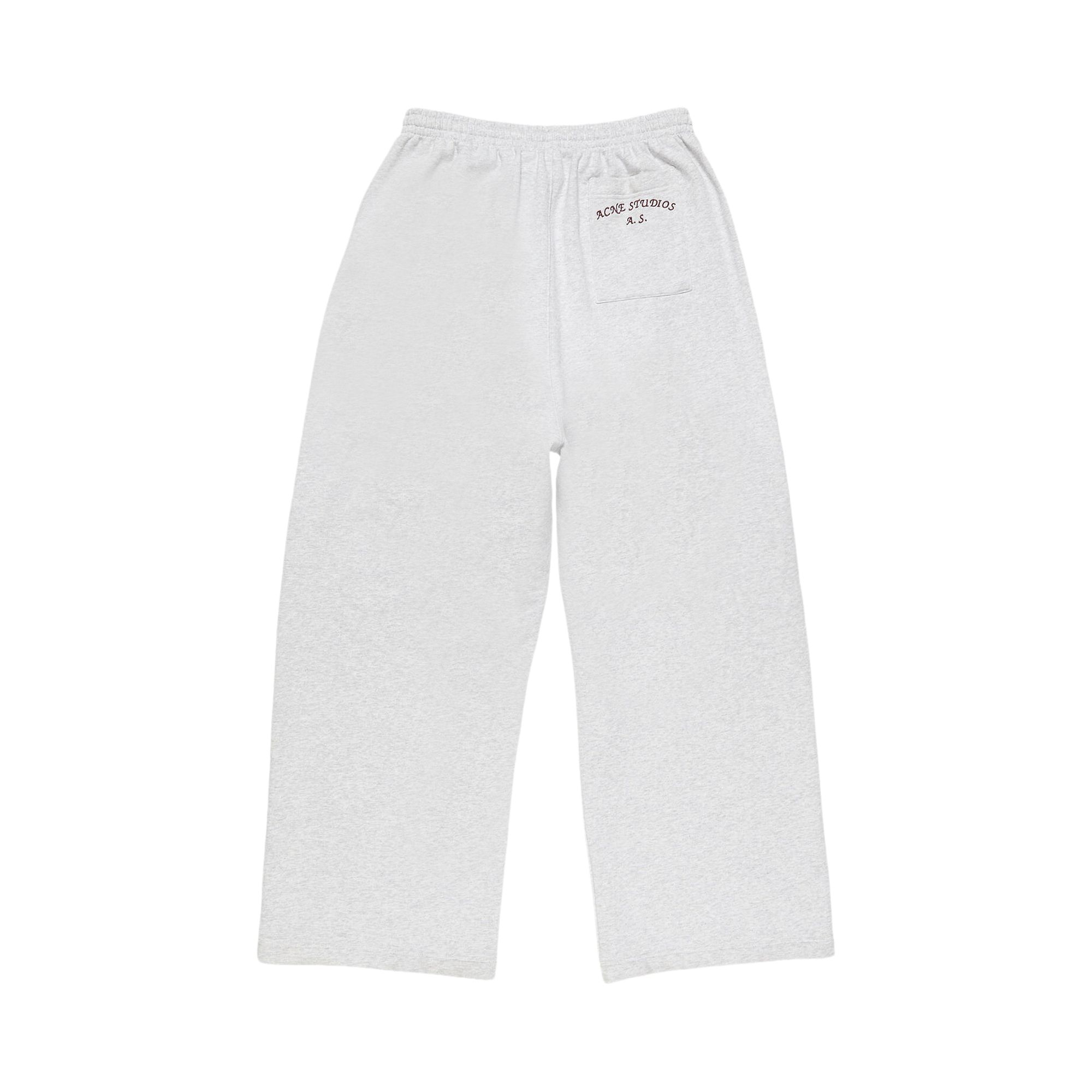 Pre-owned Acne Studios Fleece Logo Sweatpants 'pale Grey Melange' | Men's Size S In Gray