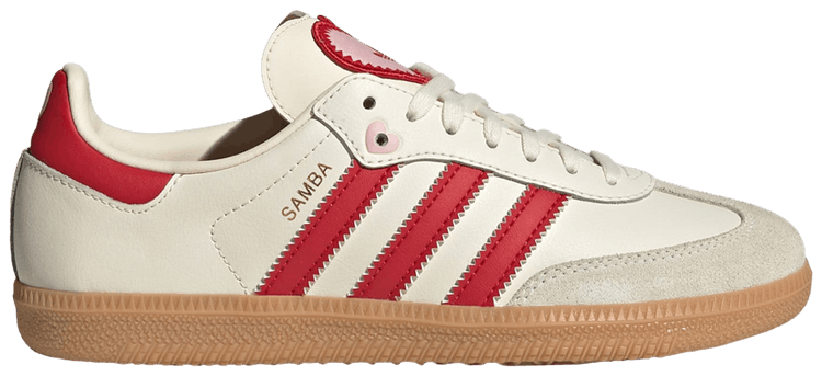 adidas Samba OG J Cream White Better Scarlet Gum