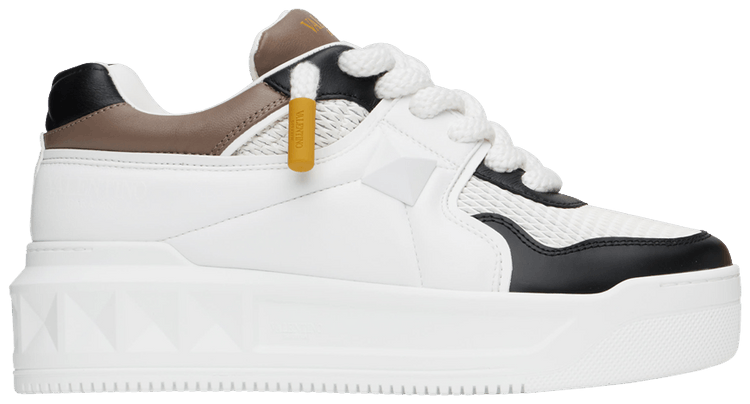 Valentino Garavani One Stud Xl Sneaker White Brown