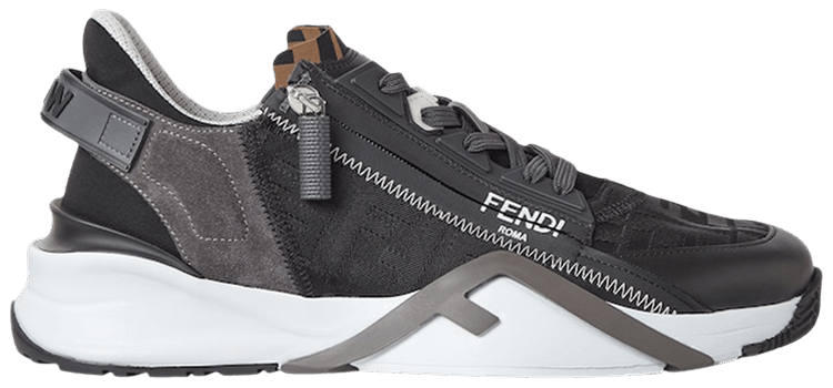 Fendi Flow Trainers Black Jacquard