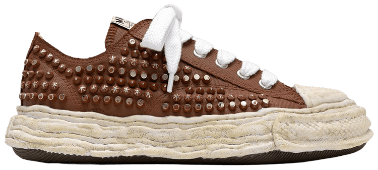 Maison Mihara Yasuhiro Peterson23 Og Sole Studded Canvas Low Brown