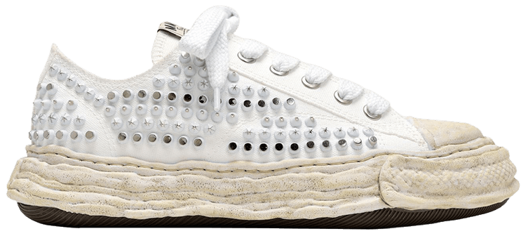 Maison Mihara Yasuhiro Peterson23 Og Sole Studded Canvas Low White