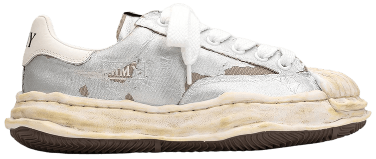 Maison Mihara Yasuhiro Blakey OG Sole Film Attached Canvas Low Silver